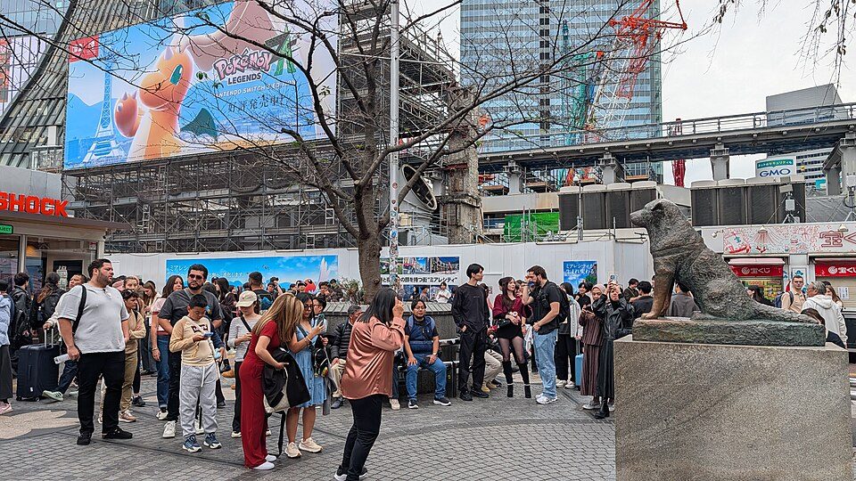 The Hachiko statue at Shibuya Station
